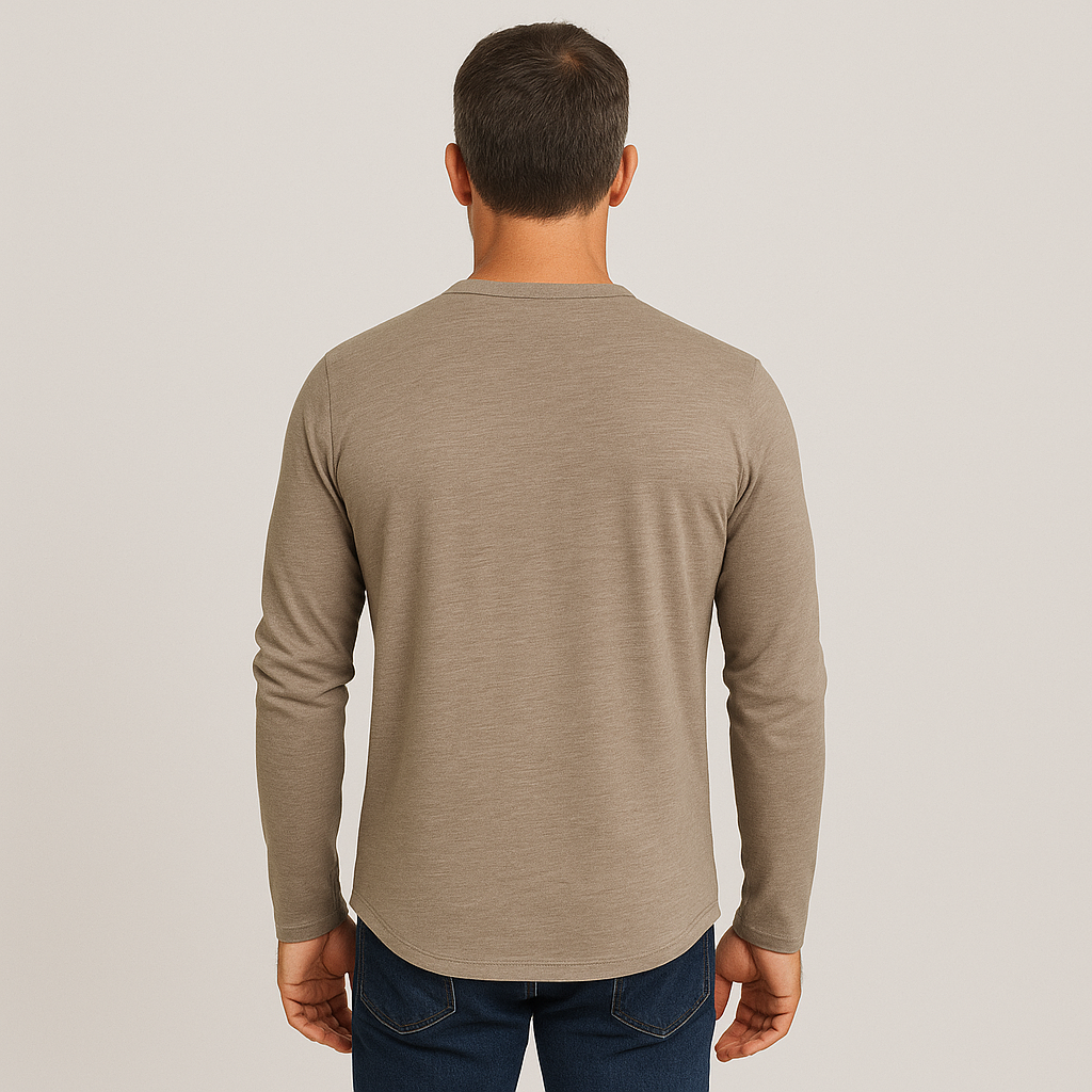 Marlowe | Long Sleeve Shirt with Three Button Placket