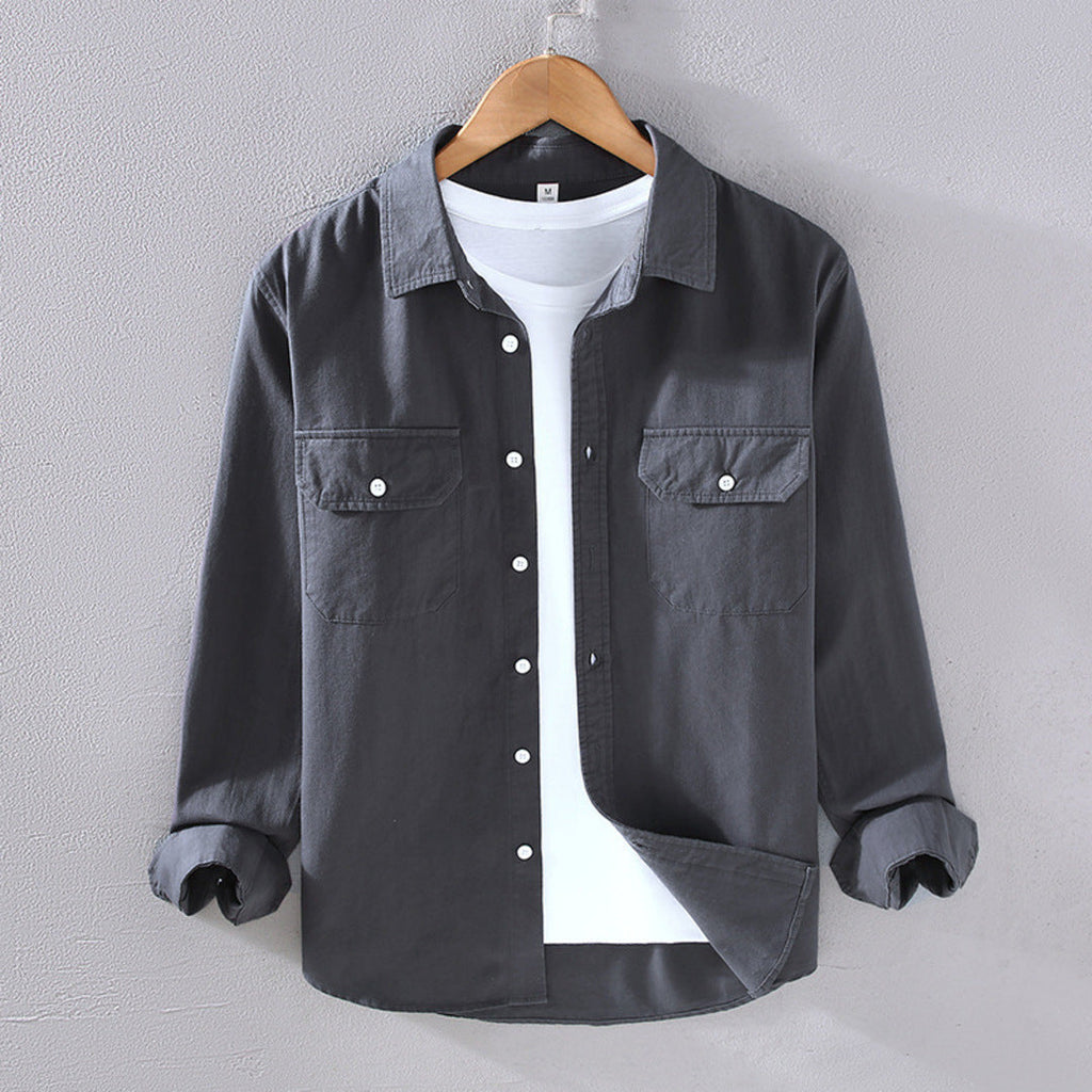 Hollis | Overshirt with Buttoned Cuffs and Drop Hem