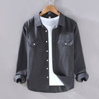 Hollis | Overshirt with Buttoned Cuffs and Drop Hem