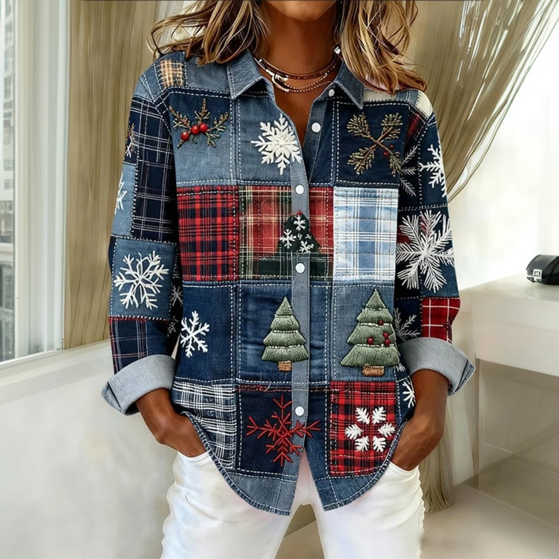 Giselianne - Festive Patchwork Blouse