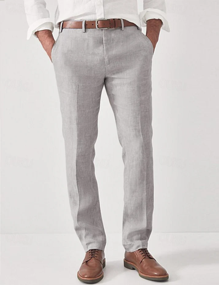 Thaddeus | Dress Pants with Flat Front and Belt Loops