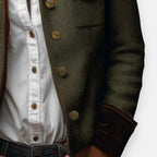 Marisoria - Chic Tweed Jacket with Velvet Trim