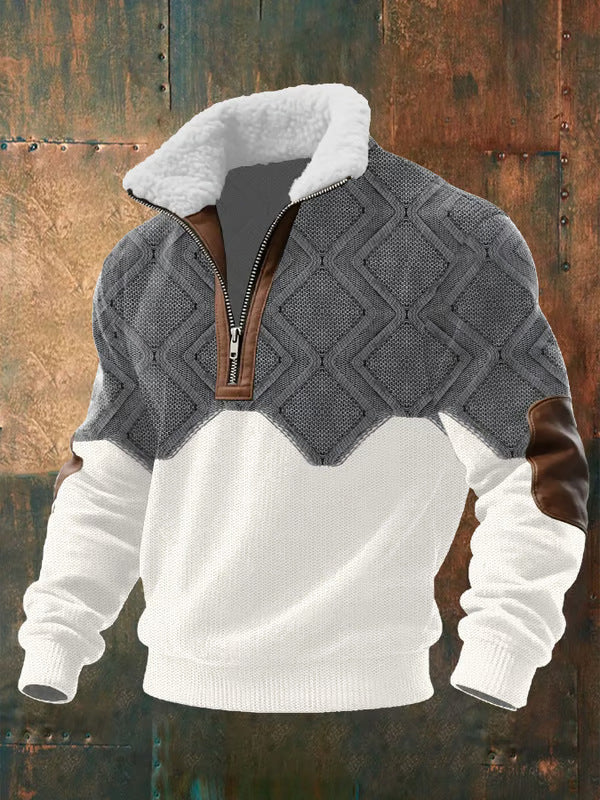 Joris - Lined Zip-Up High Neck Sweater