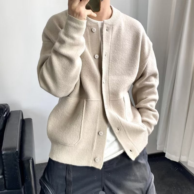 Bramwell | Button Up Cardigan with Crew Neck