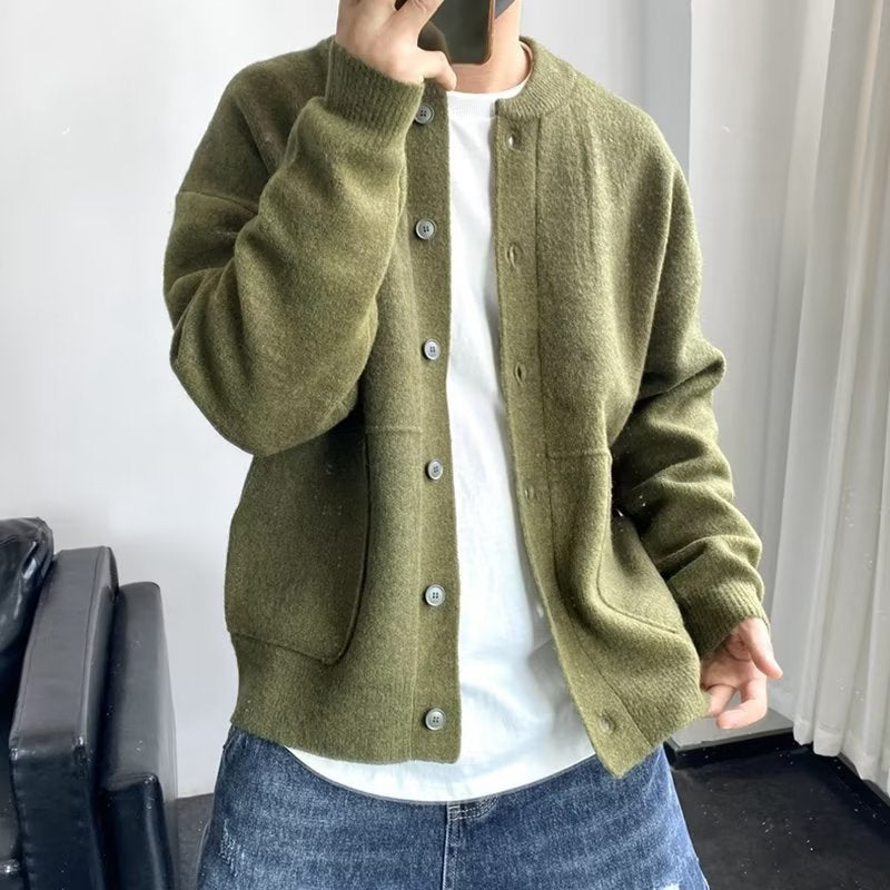 Bramwell | Button Up Cardigan with Crew Neck