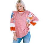 Mirelya - Lightweight Patchwork Batwing Top