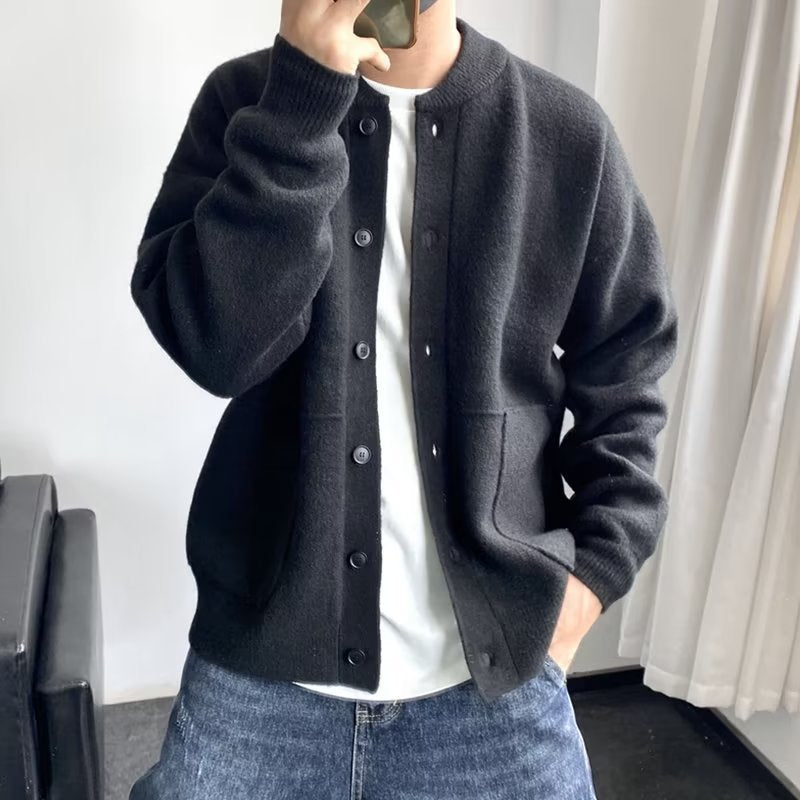 Bramwell | Button Up Cardigan with Crew Neck