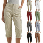 Ophiria - Women's Relaxed Fit Multi-Pocket Capri Cargo Pants