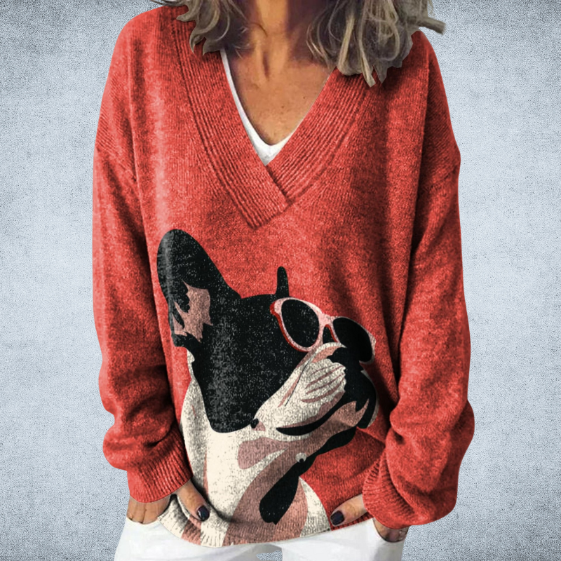 Pryselora - Vintage Printed Sweater - Bold Style and Everyday Comfort