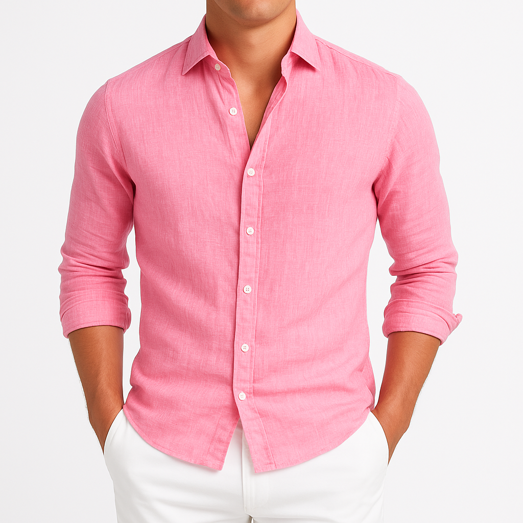 Emerson | Long Sleeve Shirt with Cutaway Collar and Rolled Cuffs
