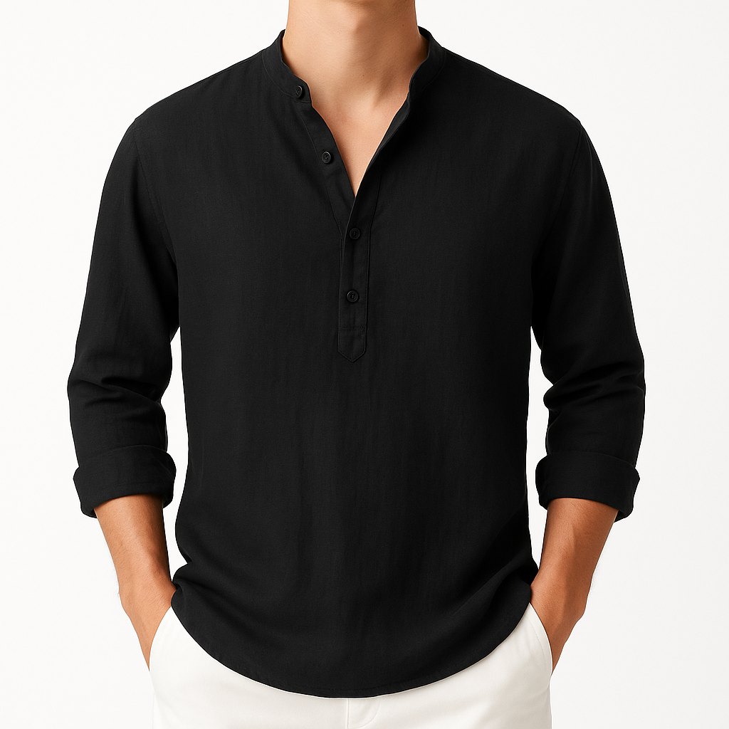 Rainier | Relaxed Fit Long Sleeve Shirt with Button Placket