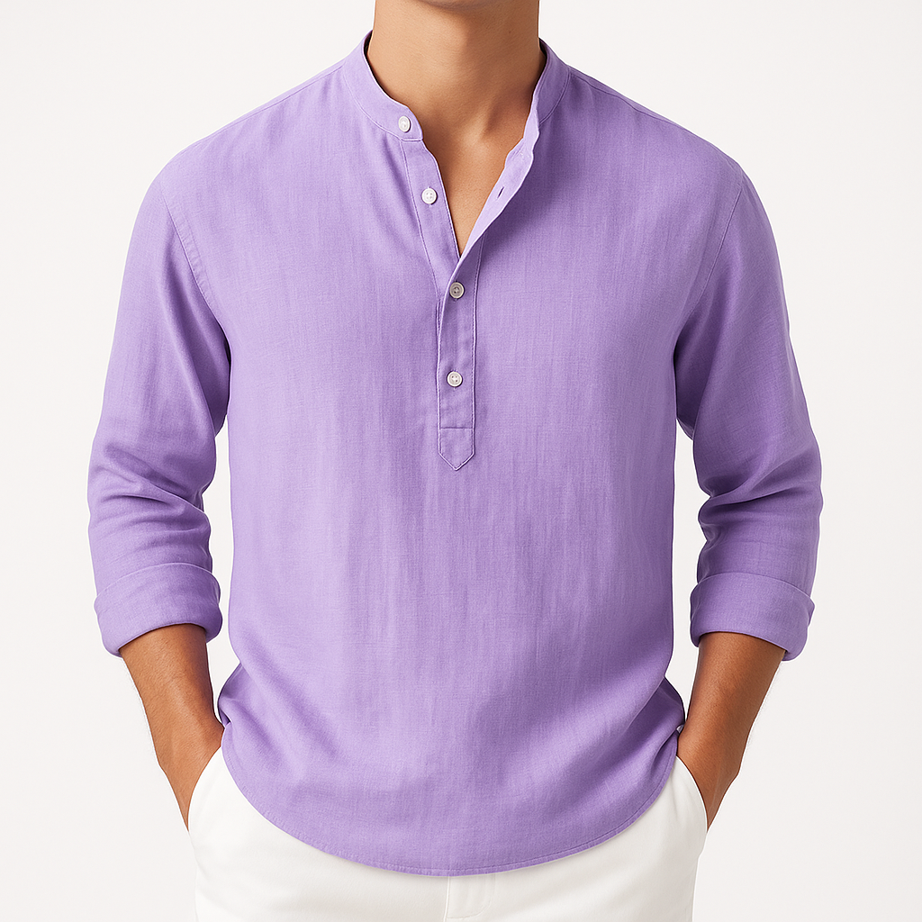 Rainier | Relaxed Fit Long Sleeve Shirt with Button Placket