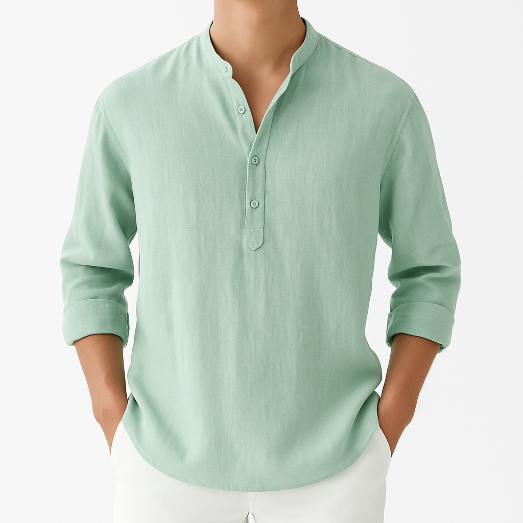 Rainier | Relaxed Fit Long Sleeve Shirt with Button Placket