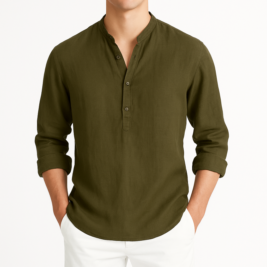 Rainier | Relaxed Fit Long Sleeve Shirt with Button Placket