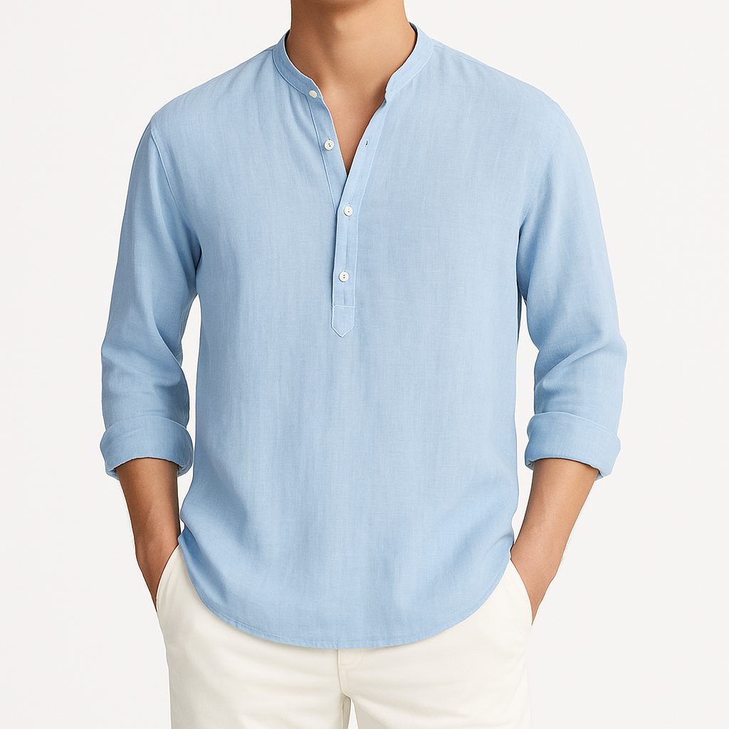 Rainier | Relaxed Fit Long Sleeve Shirt with Button Placket