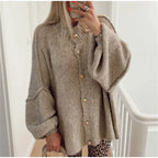 Lili - Loose Sweater with Metallic Buttons