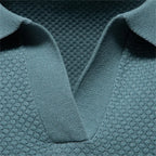 Harlan | Knit Polo Shirt with Open V Placket