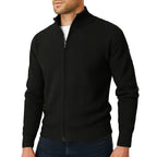 Aldric | Zip Cardigan with Stand Collar
