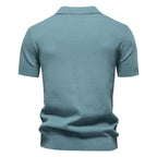 Harlan | Knit Polo Shirt with Open V Placket