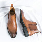 Daniel™ | Leather Chelsea boots with zipper