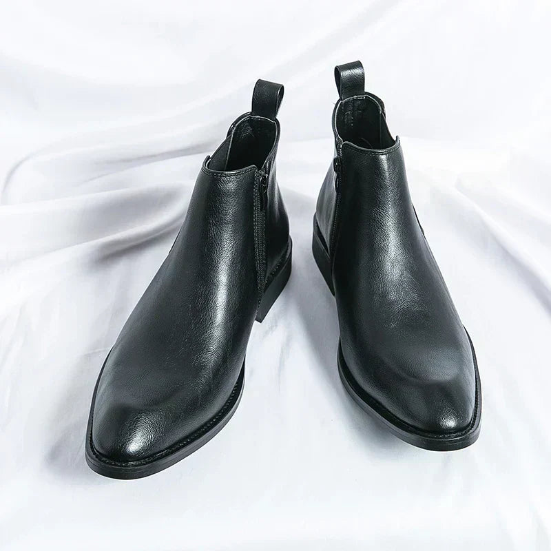 Daniel™ | Leather Chelsea boots with zipper
