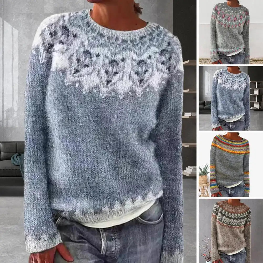 Nathalie - Chic Striped Sweater for Fall-Winter