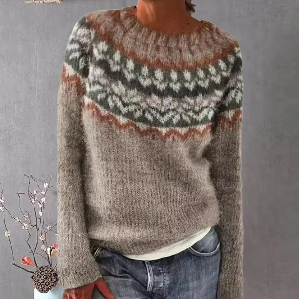 Nathalie - Chic Striped Sweater for Fall-Winter