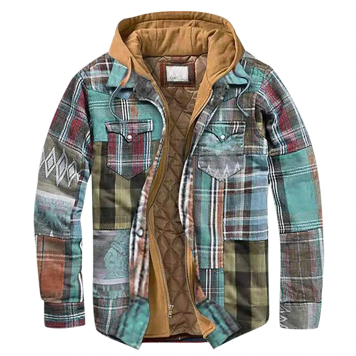 Simon - Men's hooded jacket with warm quilted lining