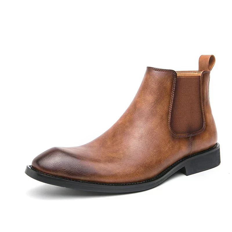 Daniel™ | Leather Chelsea boots with zipper
