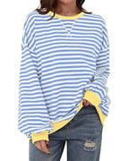 Maribel - Women's Color Block Striped Sweatshirts