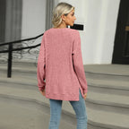 Aline - Elegant women's sweater with decorative buttons