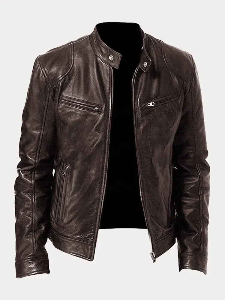 VINA | STYLISH BIKER LEATHER JACKET FOR MEN