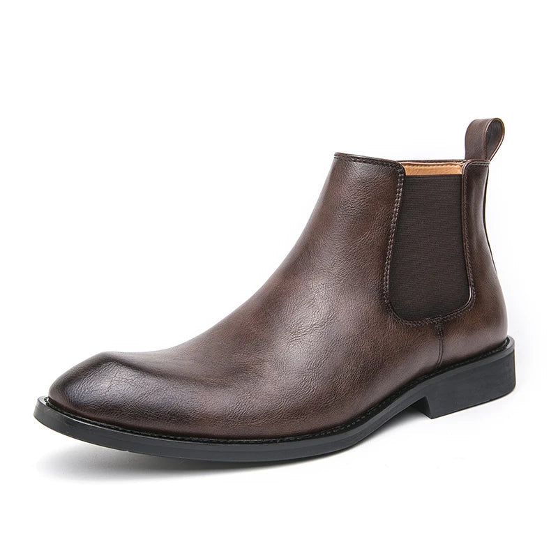 Daniel™ | Leather Chelsea boots with zipper