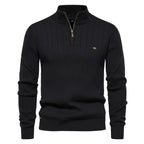 Aloïs - Men's winter sweater with zipped neck and optimal warmth