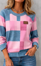 Brisadora - Vintage Blouse with Modern Checkered Pattern
