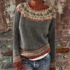 Nathalie - Chic Striped Sweater for Fall-Winter