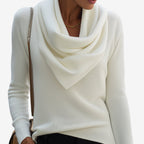 Kaliravine - Elegant Draped Neck Sweater