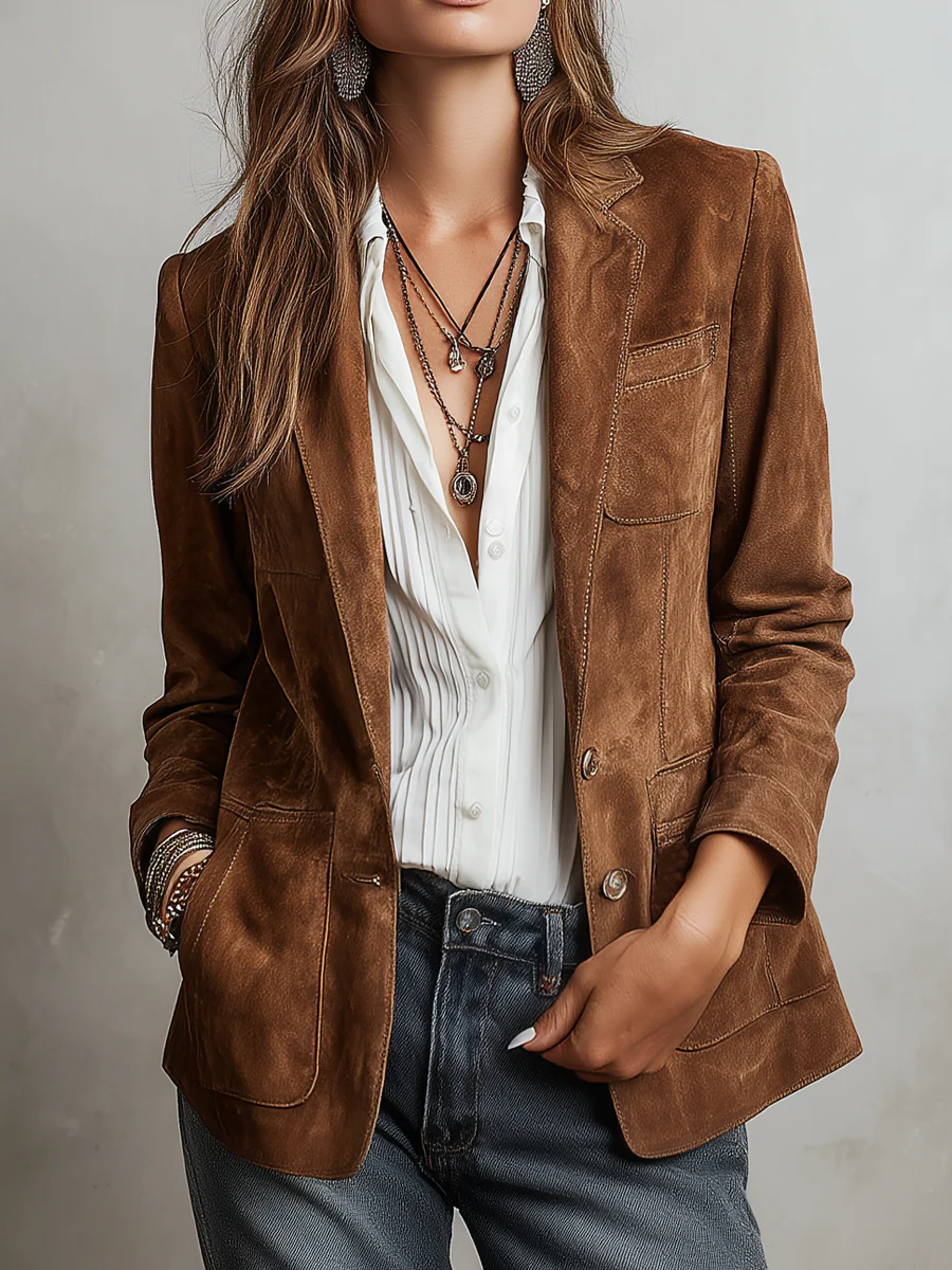 Silke - Vintage women's blazer with buttons and pockets