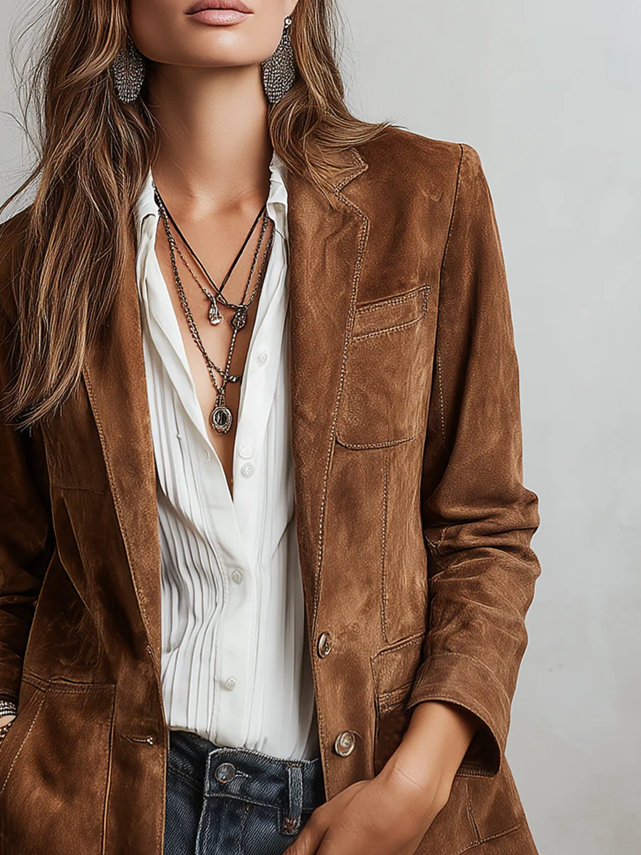 Silke - Vintage women's blazer with buttons and pockets