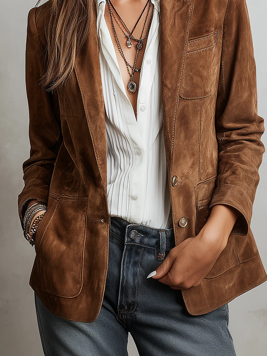 Silke - Vintage women's blazer with buttons and pockets