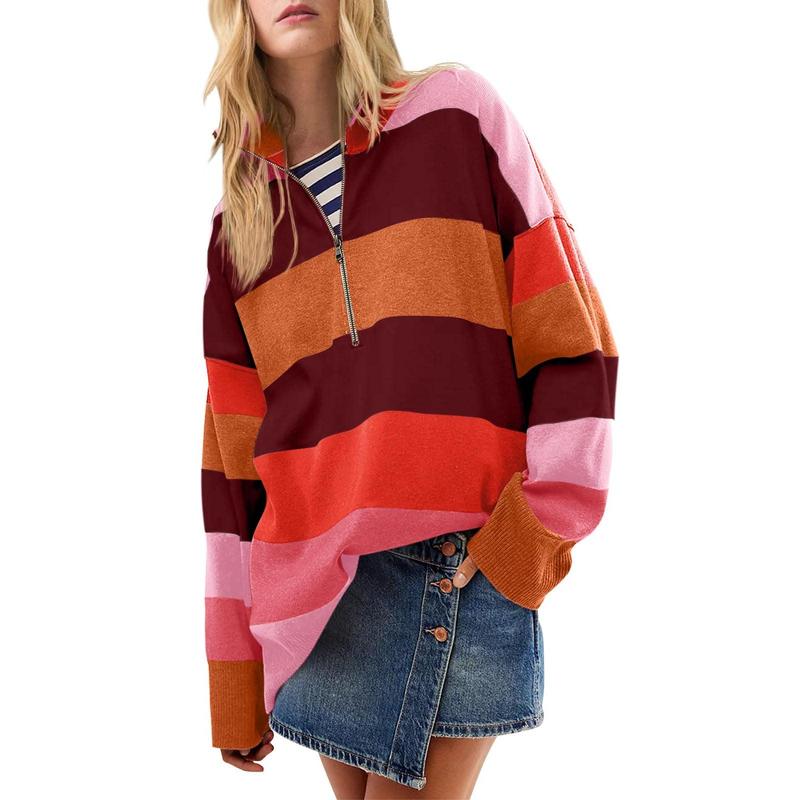 Dorelisse - Oversized Turtleneck Sweater with Half Zip