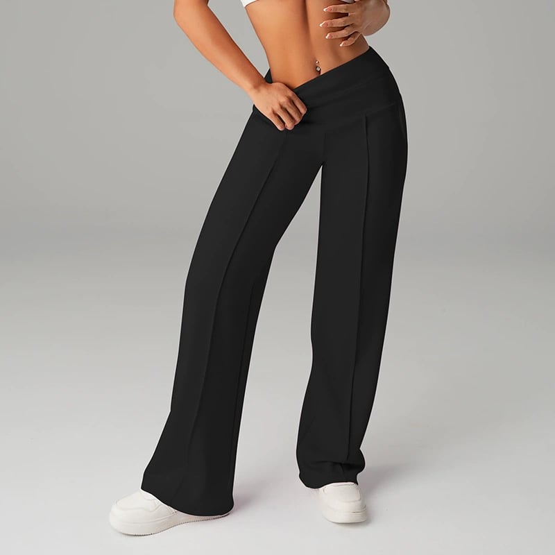Niselle - Women's Plain Straight Leg Trousers