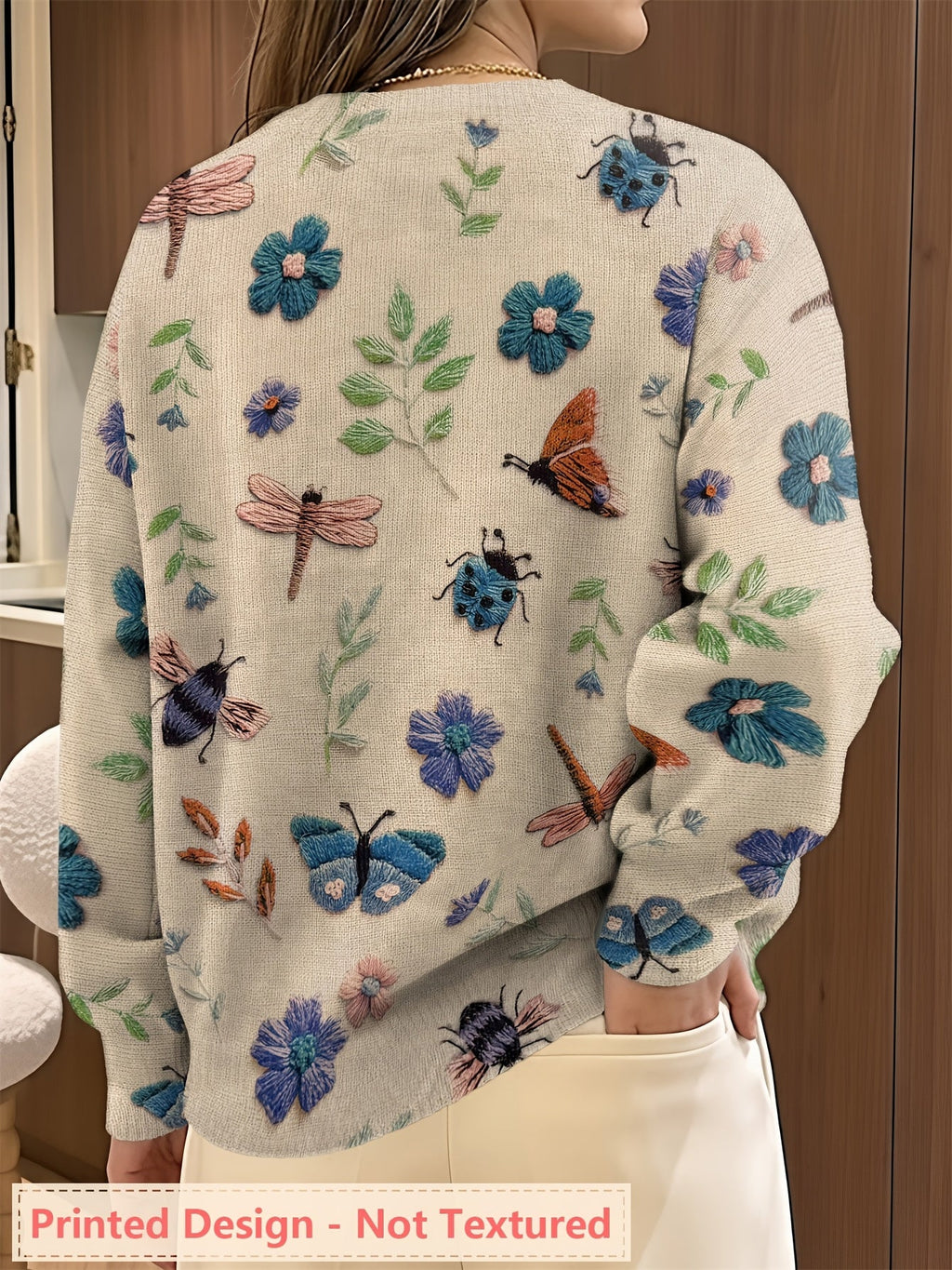 Fiorika - Elegant Nature Embroidered Sweater