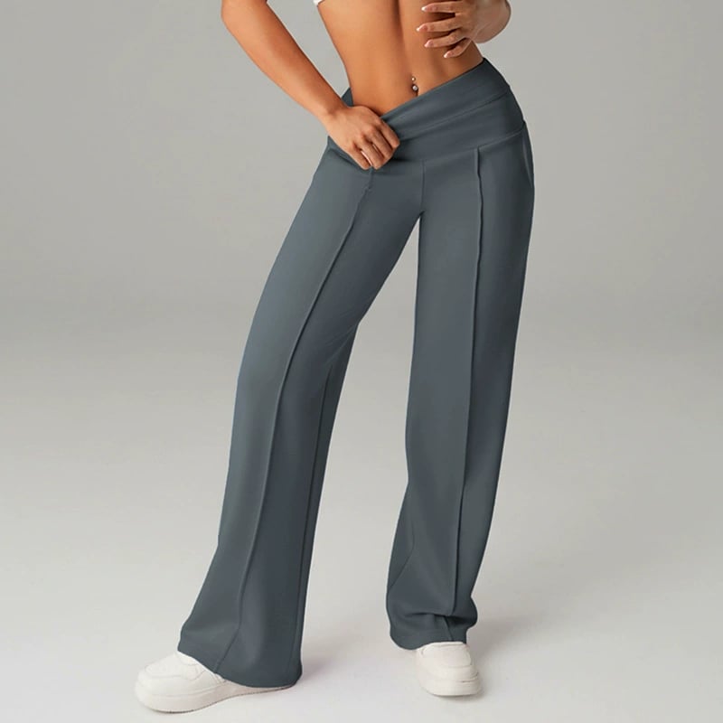 Niselle - Women's Plain Straight Leg Trousers
