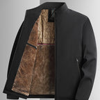 Jacob - Men's warm zipped jacket with protective stand-up collar