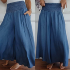 Pravina - Women's High Waisted Wide Leg Jeans
