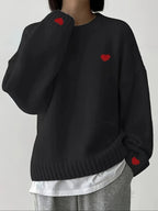 Lunetta - Casual Knit Heart Sweater