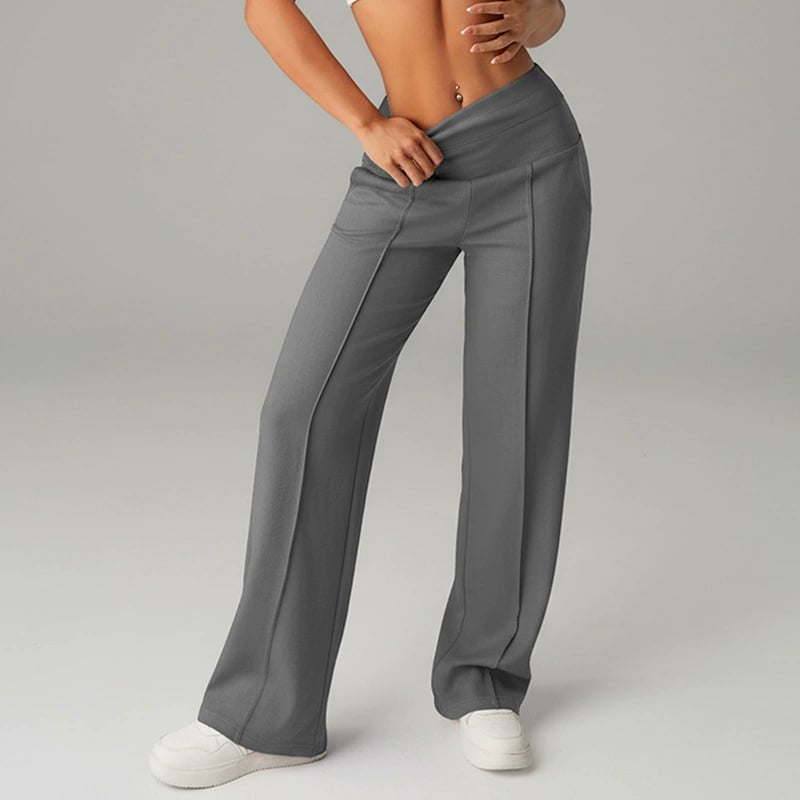 Niselle - Women's Plain Straight Leg Trousers