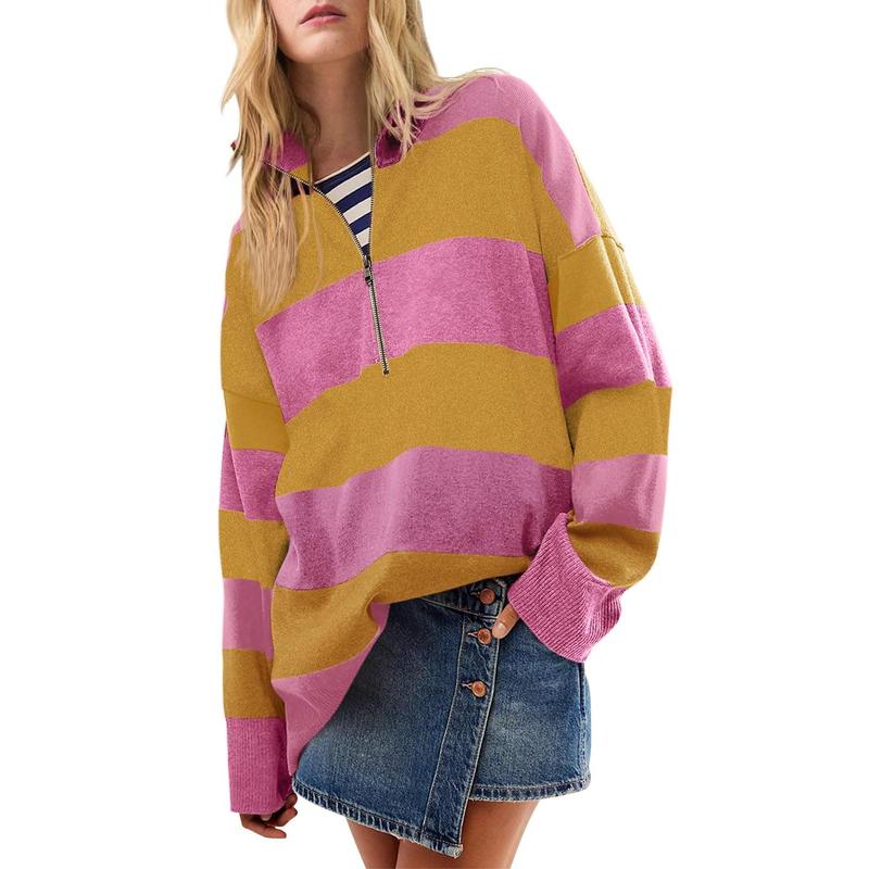 Dorelisse - Oversized Turtleneck Sweater with Half Zip