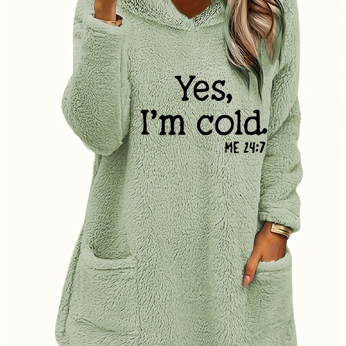 Marilina - Printed Plush Hoodie